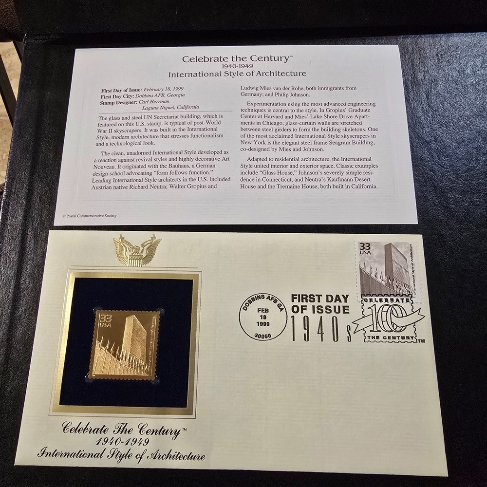 Celebrate The Century "International Style of Architecture" 40-49 Gold Stamp Rep